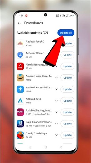 App update kaise kare , how to update apps all #shorts