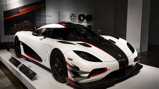 Koenigsegg One 1 hypercar display at exclusive automotive exhibition