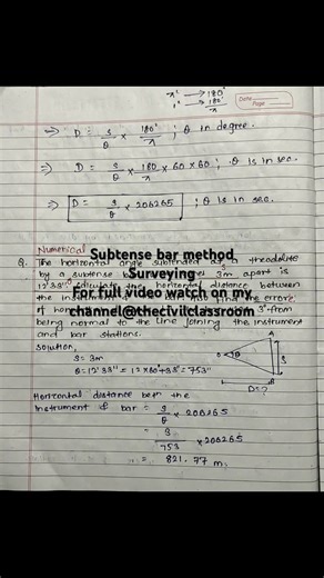 Subtense bar method -Tacheometric surveying #civilengineering #surveying #ioeexam #viralvideo