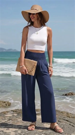 ANRABESS Women's Wide Leg Palazzo Pants Review | Lightweight Summer Beach & Casual Pants ...
