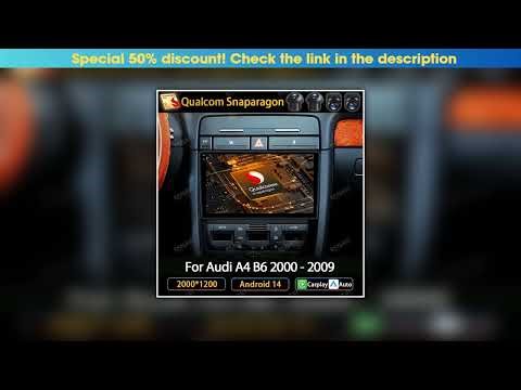 Get Android 14 Car Radio For Audi A4 2000 - 2009 B6 B7 S4 B7 B6 RS4 SEAT Exeo Carplay Auto Multimed