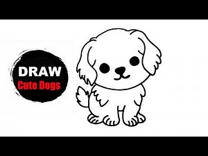 How To Draw Cute Dogs | Puppy Cute Dog Drawing Easy Step By Step