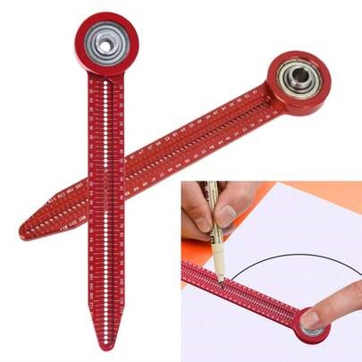 Woodworking Drawing Compass, Woodworking Marking Tool, Aluminum Alloy Measuring Ruler, Woodworking Universal Mini Drawing Compass, Portable Compass Marking Measuring Tool, Marking Gauge, Industrial Compass, Spacing Gauge, Design Drawing Tool, Concentric Axis Design Drawing Engineering Decoration Hole Ruler | SHEIN
