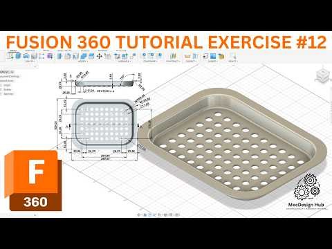 Exercise 12 Autodesk Fusion 360 Tutorial | 100 CAD Exercises – Full Practice Example
