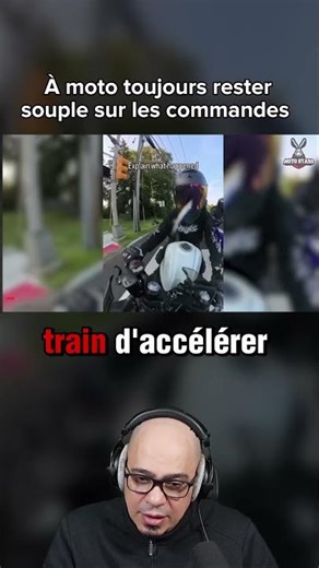 À moto toujours restersouple sur les commandes. #moto #motards #crash #securitemoto #motodrill