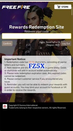 FF REDEEM CODE TODAY | Free Fire Redeem Code 22 March 2026 | Free Rewards & Diamonds