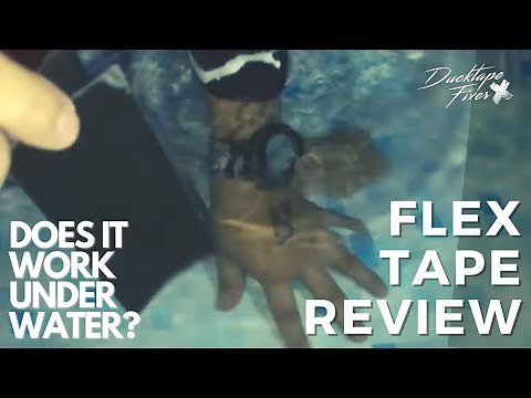 Does Flex Tape really work? Lets find out! Does Flex seal work? - Flex tape pool patch (underwater)
