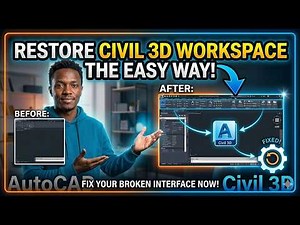 How to Restore Civil 3D Workspace in AutoCAD Civil 3D | Fix Missing Toolspace, Ribbon & Panels