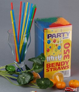 [Hot Item] Plastic Giant Bendy Drinking Straws 7*210mm