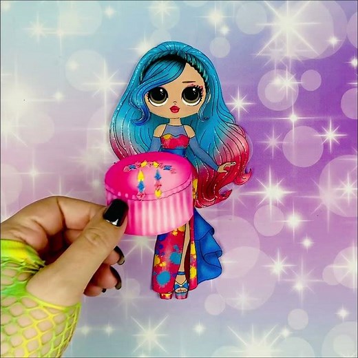 Paper Dolls Dress Up - Beautiful Prom Dress for DIY OMG Splatters Big Sister