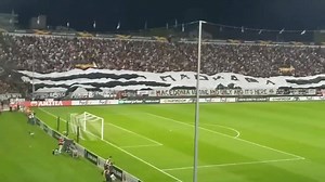 PAOK fans against Chelsea in Europa League with black and white madness ! 20.09.2018. 🔥🏴🏴🏴😁 👍👍👍🇷🇸🇬🇷 | PAOK PARTIZAN FAMILY