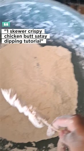 1 skewer crispy chicken butt satay dipping tutorial #chiken #reels #us | Viki Ciken