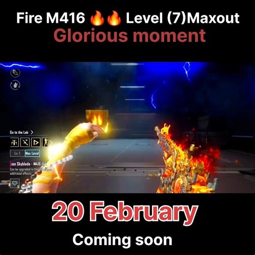 🔥Finally! New Flame M416 Upgrade Skin BGMI | Loot Crate & Kill Effects #bgmi #m416glacier #m416skin