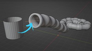 How to make a tube follow a curve