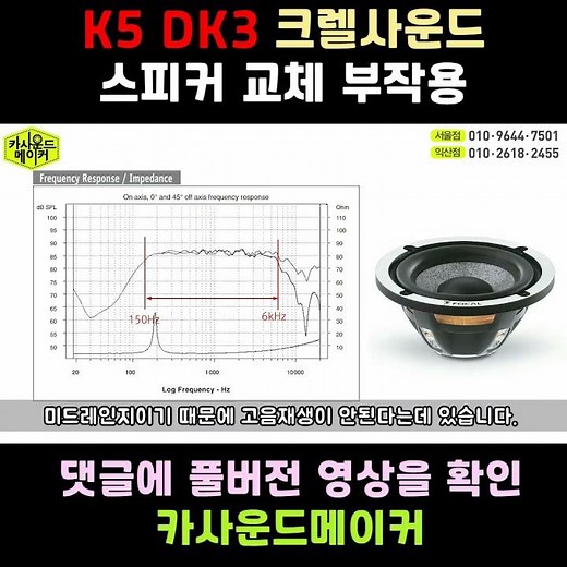Problems that occur when only the K5 DL3 Krell speaker is replaced