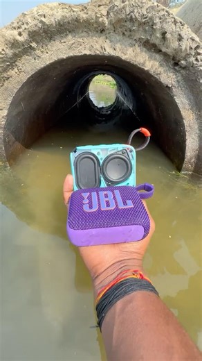 Jbl go 4 speaker bass testing in water pool
