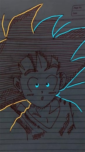 CUTE GOKU DRAWING 🤗😍 #glowart #trending #trendingshorts #viral #like #subscribe