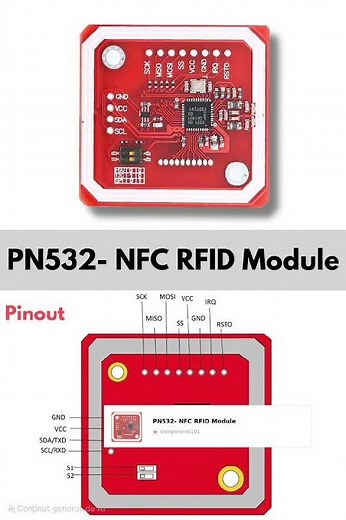 PN532 NFC RFID Pinout description