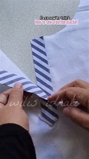 Easy sewing trick : how to sew a button placket #sewing #sewingtutorial #sewingtips #sewingtrick | Wilis idrati