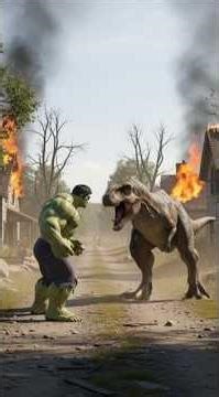 Hulk vs Dinosaur | Village Adventure & Heroic Fight!