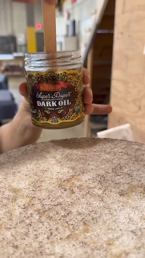 Super Duper Everlasting Dark Oil going down on a gorgeous red oak waterfall slab desk by @urbntimber 😍😍😍 A beautiful thing!! The dark depth and rich patina of Odie’s Dark line of finishes are such that results cannot be duplicated with a stain.Try for yourself and experience the Odie’s difference!#odiesoil #superduperdark #allnatural #oilfinish #redoak #waterfall #desk | Odie's Oil