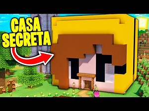 CONSTRUIMOS una CASA CABEZA GIGANTE en el MUNDO SECRETO de mi NOVIA en MINECRAFT! 😍
