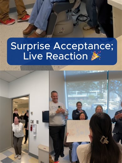 Watch as we surprise a student shadowing one of our physicians with a med school acceptance! 🎉