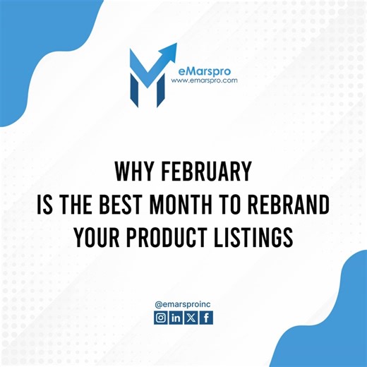 eMarspro on Instagram: "Why February Is the Best Month to Rebrand Your Product Listings Sales slow down, but clarity speeds up You get room to test without Q4 pressure Fix visuals, copy, and structure before peak seasons Amazon algorithms reward early optimization Rebranding now prepares listings for Q2 & Prime events Small changes now = big results later Most sellers wait. Smart sellers prepare February builds the foundation winners scale from #eMarspro #EcommerceStrategy #AmazonSellers #Founde