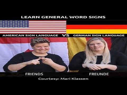 Learn General Word Signs in American Sign Language Vs German Sign Language