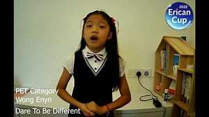 🏆 Erican Cup 2022 PET Champion Sharing 🏆 Erican Cup is more than just a speech competition; it's a unique stage for shaping champions. Now, let's meet the 2022 Erican Cup PET category champion – Wong Enyn, whose speech theme was "Dare To Be Different." In this deeply inspiring speech, Wong Enyn shared a story about courage. He reminded us that as long as you have the courage to stay true to your beliefs, no one can lead you astray. This quality makes you as strong as a rock, paving your way to