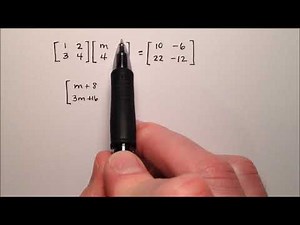 Solving Matrix Equations with Matrix Multiplication, Example 1