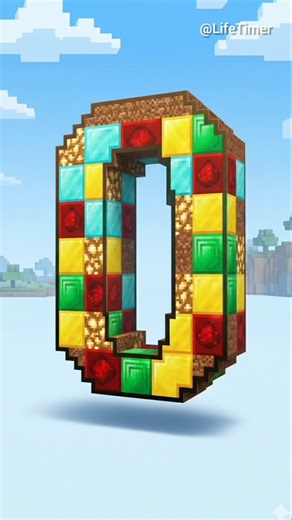 #minecraft #0to9 #countup #10seconds #timer #learningnumbers #shorts