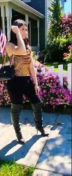 "Legendary Boots" August walks around the neighborhood. Wild pair vintage thighboots.