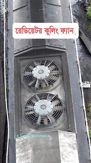 Locomotive radiator cooling fan