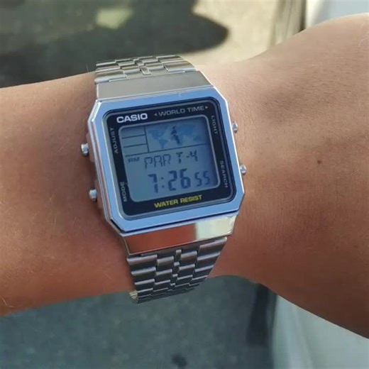 Casio A-500WA-1DF Digital Vintage Silver Watch