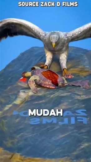 Eagle Wrong Target, Uncle Botak Becomes Victim of Flying Turtle!