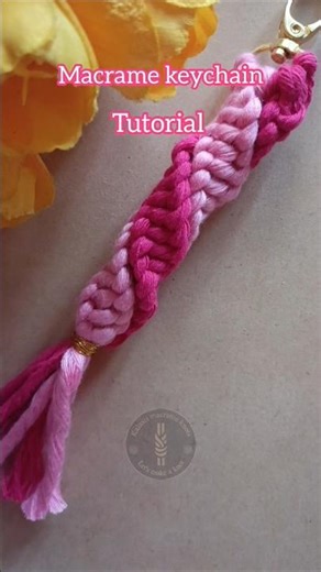 Macrame keychain tutorial | Easy step by step for beginners | Diy | Boho style | handmade #macrame