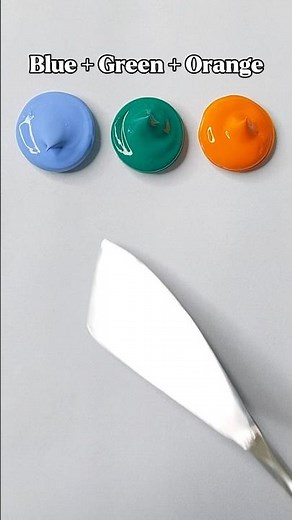 What Happens When You Mix Blue + Green + Orange? 🎨🔥 #shorts