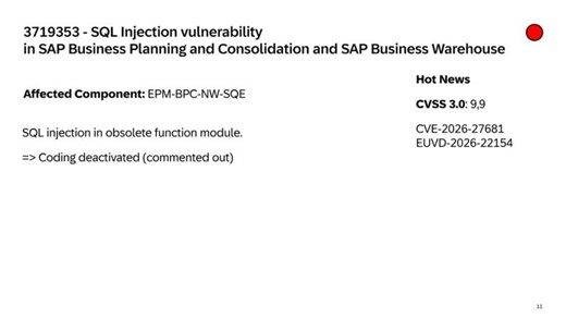 SAP Security Patch Day Technical Takeaways and Prioritized Actions | SS Rao (Sanapathi Srinivasa Rao) posted on the topic | LinkedIn
