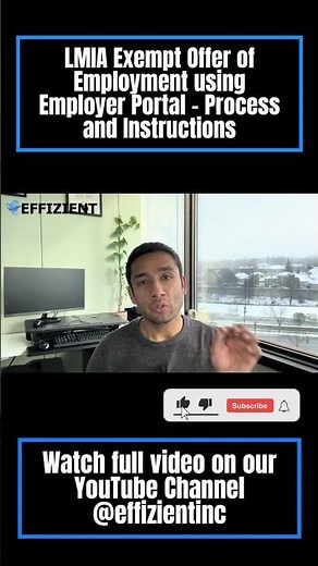 LMIA Exempt Offer of Employment using Employer Portal - Process and Instructions