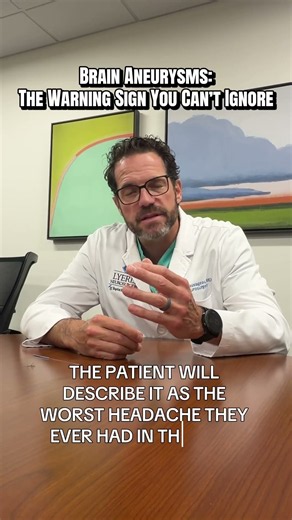 The Brain Aneurysm Warning Sign You Can't Ignore