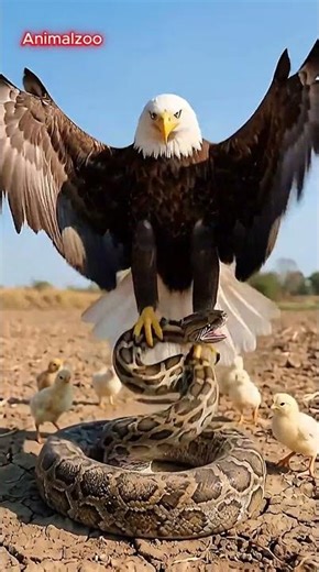 Python Attacks Hen With Chicks‼️Eagle Attacks and Crocodile Shocks at The End #animals #wildlife