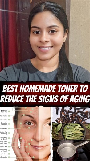 Alipsa Panda on Instagram: "Homemade Toner TO Reduce AGING sign ✨️ . . . #agingsigns #homemadetoner #homemadetonerforagingsigns #facewrinkles #naturalremedy #facetoner"