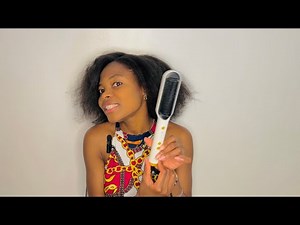 How to use an electric straight comb. # style my natural African hair.