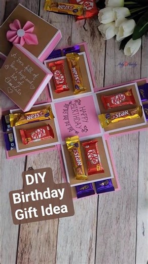 DIY Chocolate explosion box #diy #chocolateexplosionbox #gift #birthdaygift