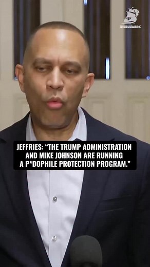 Jeffries: “The Trump administration and Mike Johnson are running a pedophile protection program. That’s what they’ve been doing. And that’s the reason they refuse to swear in Representative Elect Adelita Grijalva.” | The Bulwark