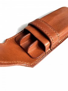 Handcrafted Leather Pen Case: Italian Leather, Holds Three Pens - Etsy