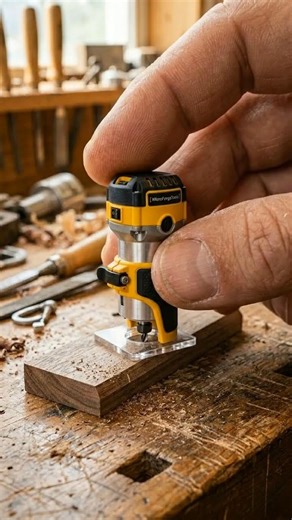 Tiny Palm Router Cutting Wood 🔥 World’s Smallest Router #shorts