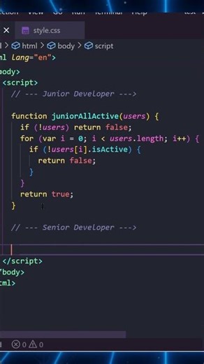 Junior 👶 vs Senior 👴: The Evolution of Code