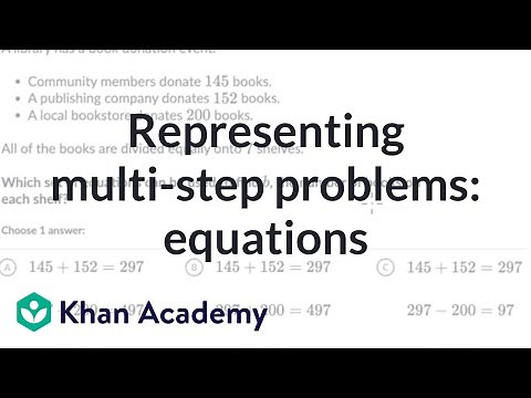 Representing multi-step problems: equations | 4th grade math (TX TEKS) | Khan Academy